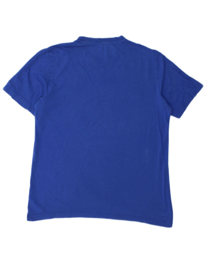 T-shirt grafica da uomo Adidas Top in cotone blu medio