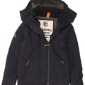 Giacca a vento con cappuccio da uomo Superdry UK 36 Small Nylon blu navy