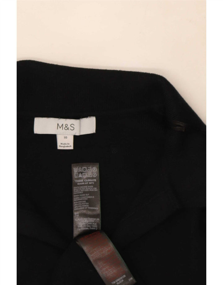 Abito maglione da donna Marks & Spencer UK 10 piccolo in viscosa nera