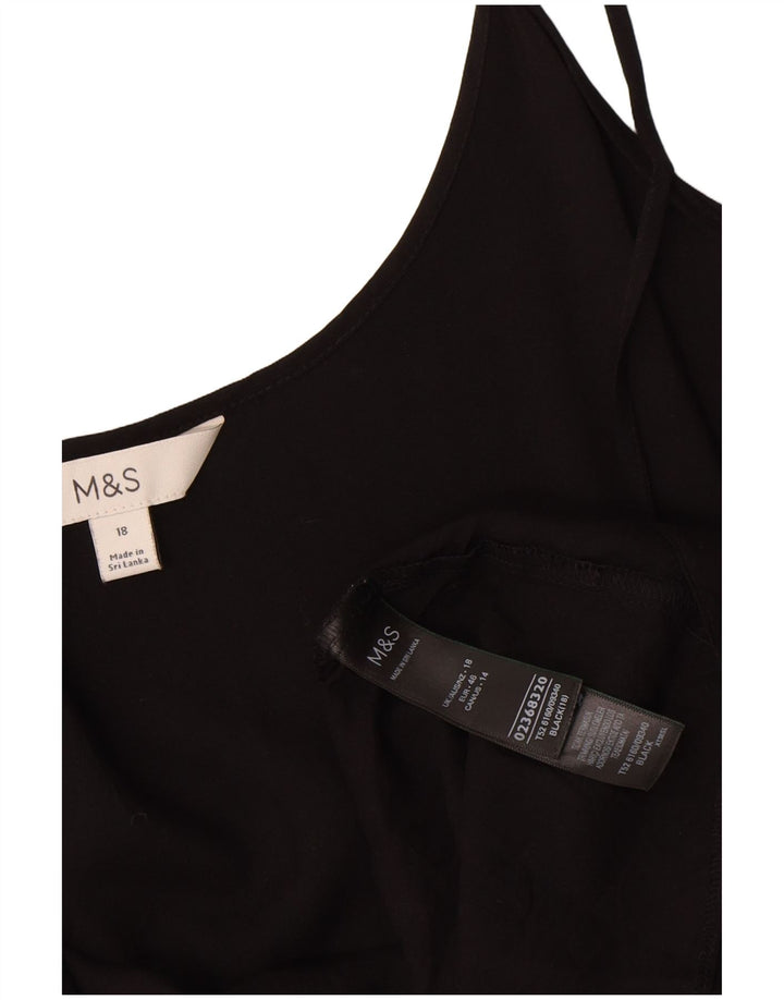 Vestito estivo da donna Marks & Spencer UK 18 XL viscosa nera
