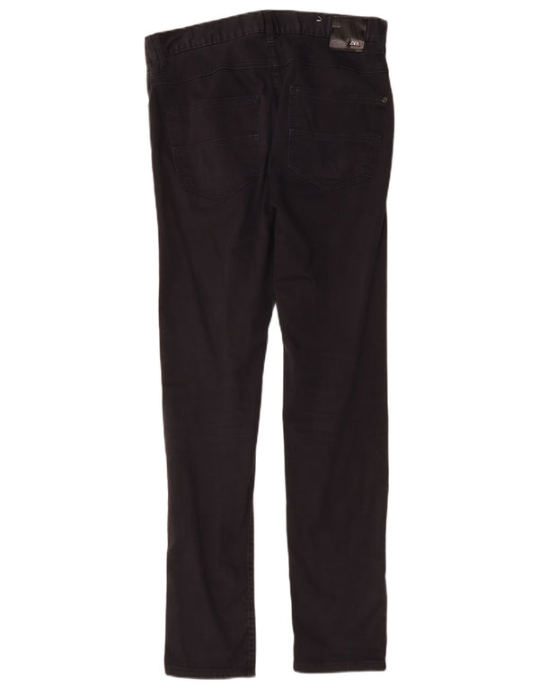 Pantaloni casual skinny da uomo Zara EU 38 Small W30 L30 Cotone blu navy