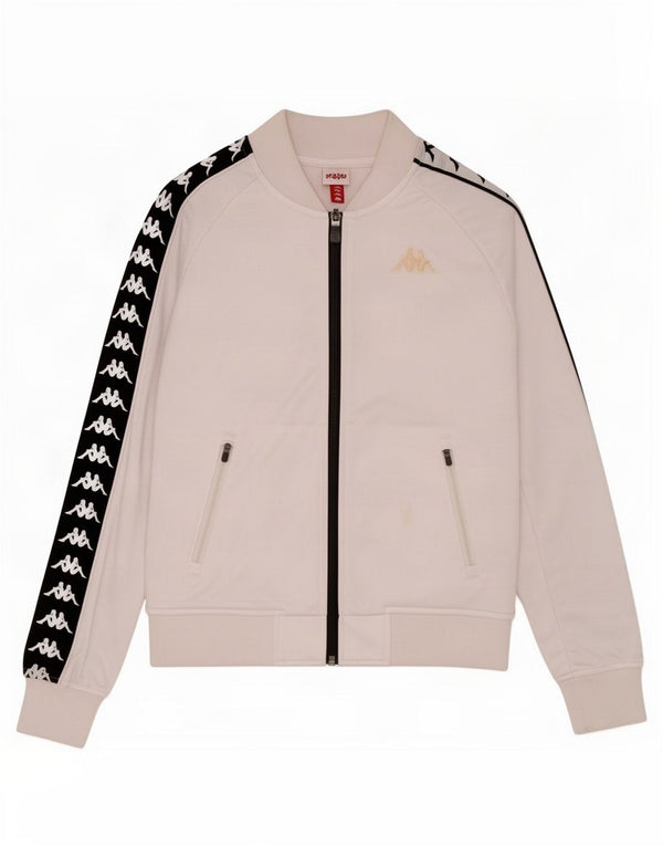 Giacca da tuta grafica da donna Kappa UK 10 Small White Colourblock