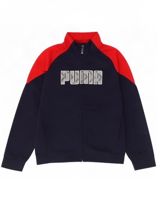 Giacca da tuta grafica da ragazzo Puma 9-10 anni Blu navy Colourblock