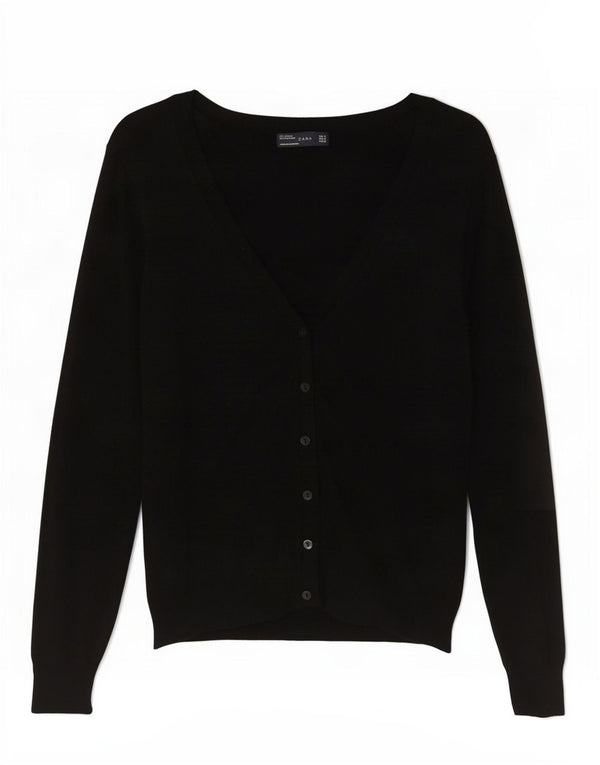 Maglione cardigan da donna Zara UK 12 viscosa nera media