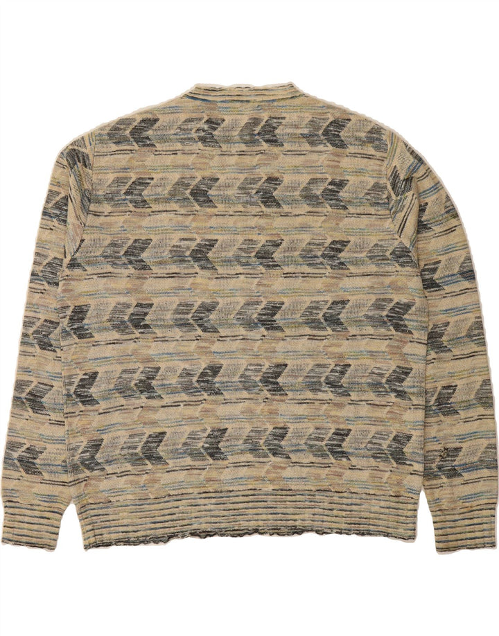 SUSPENSE COLLECTION Mens V-Neck Jumper Sweater Medium Beige Flecked Vintage Suspense Collection and Second-Hand Suspense Collection from Messina Hembry 