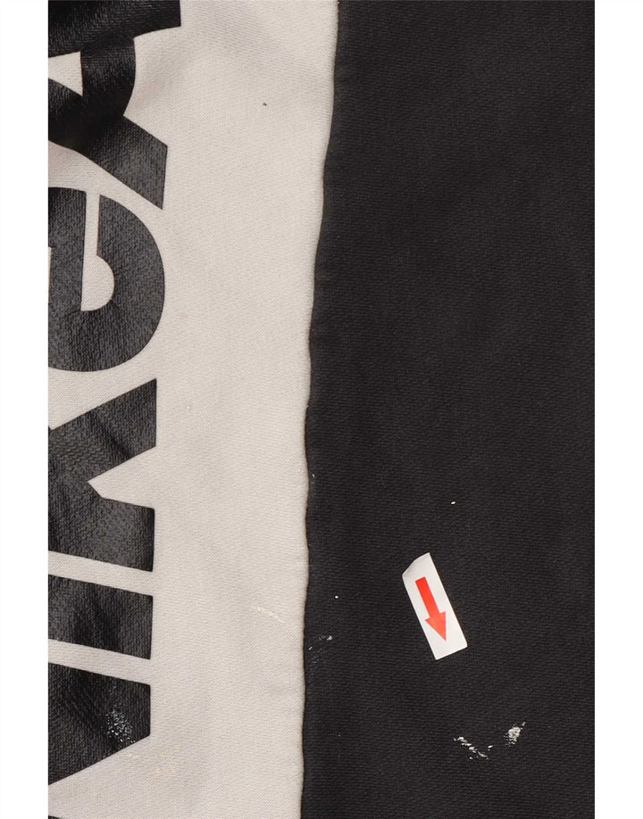 Felpa grafica da uomo Nike Felpa media nera in cotone color block