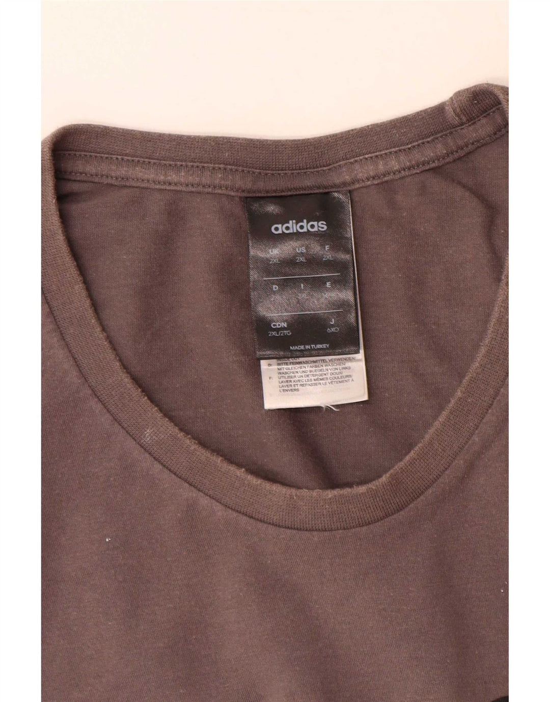 T-shirt grafica da uomo Adidas Top 2XL cotone grigio