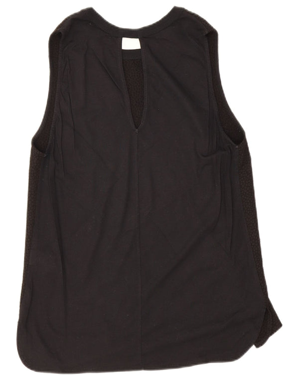 Top Zara Trafaluc senza maniche da donna, camicetta senza maniche, UK 12, medio, nero geometrico