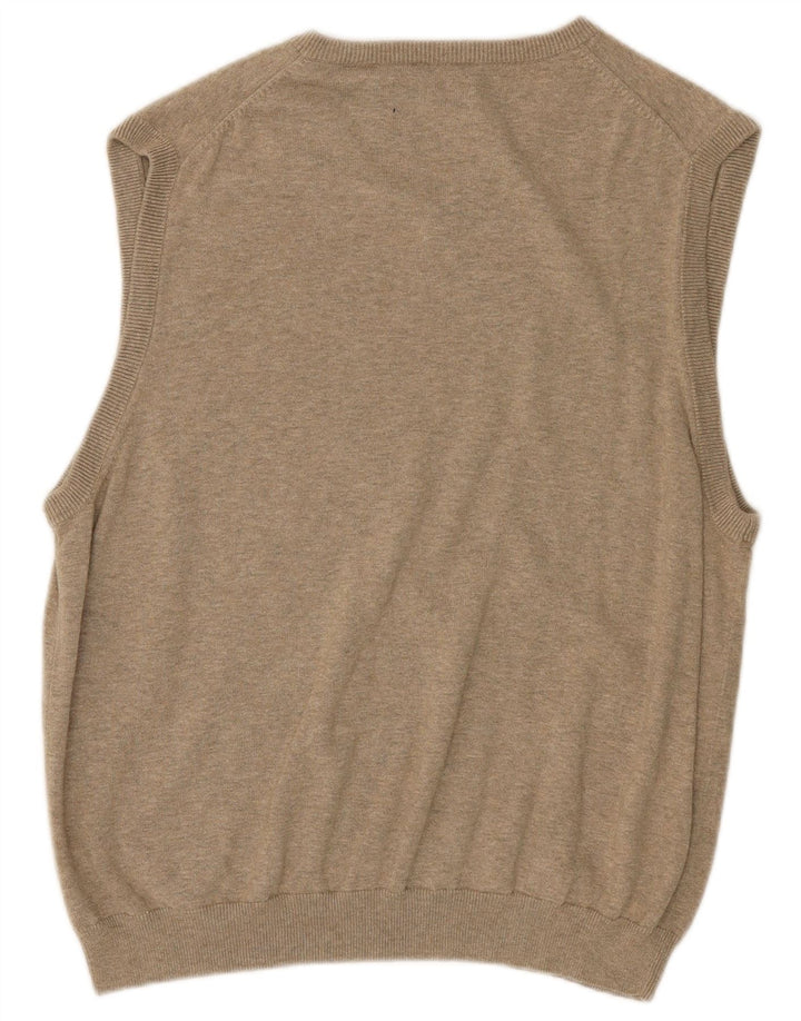 CHAPS Womens Vest Tank Top UK 18 XL Beige Cotton