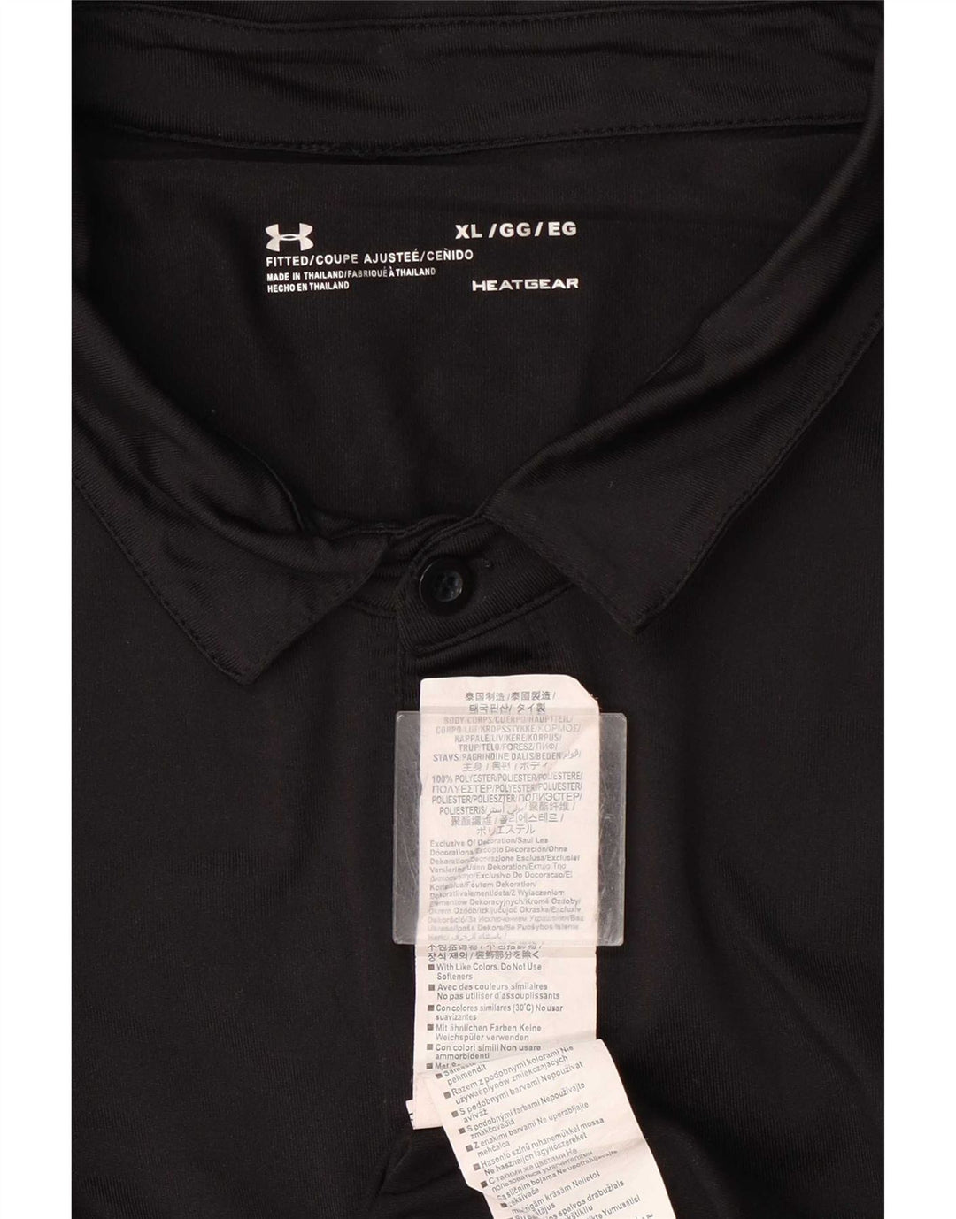 Polo Under Armour da uomo Heat Gear XL poliestere nero