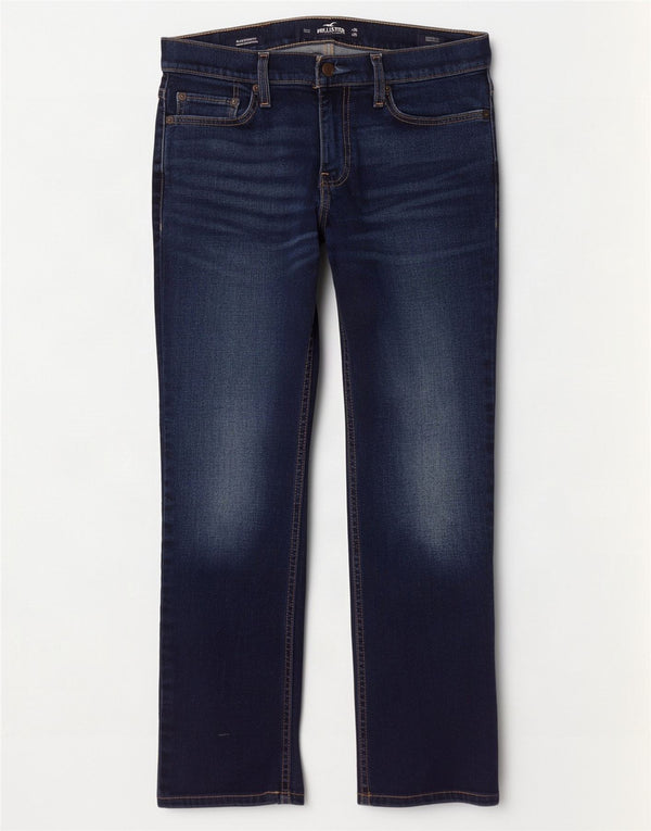 Jeans dritti slim da donna Hollister W29 L30 cotone blu navy