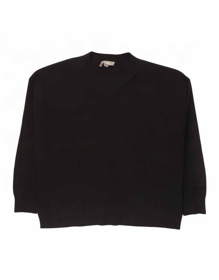 Maglione maglione girocollo da donna Oasis UK 14 Viscosa nera media