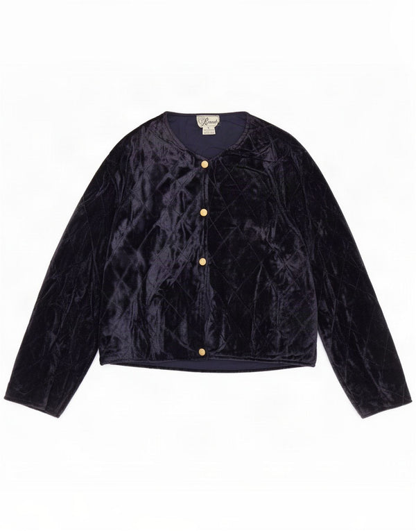 Rimmel Giacca blazer da donna in velluto a 4 bottoni UK 16 Large Viola Viscosa