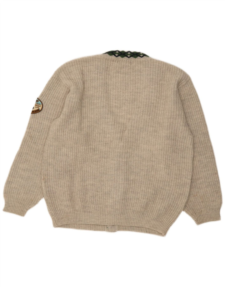 Maglione cardigan vestibilità ampia da uomo Invicta in lana grigio medio