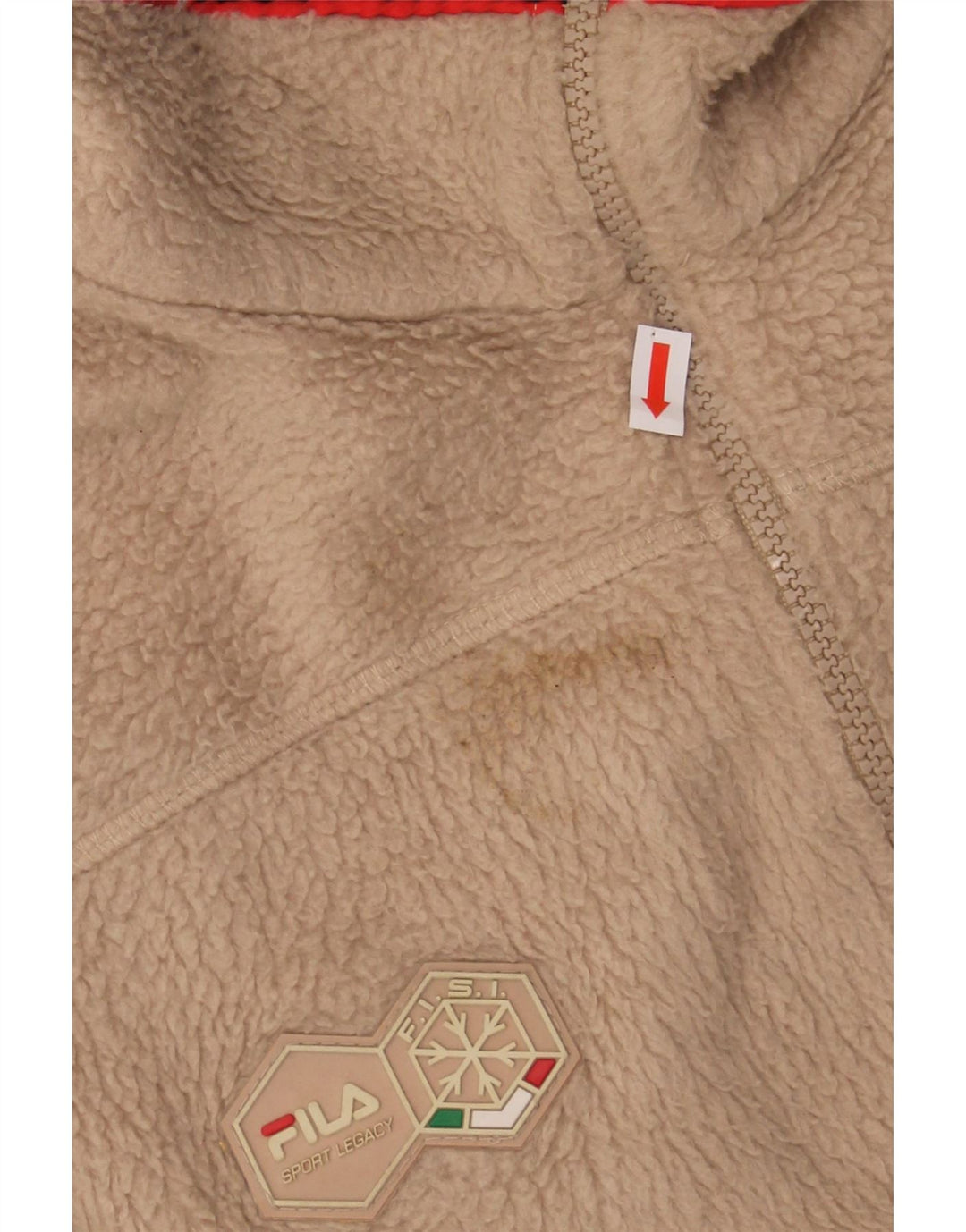 FILA Mens Fleece Jacket UK 42 XL Beige Polyester Vintage Fila and Second-Hand Fila from Messina Hembry 