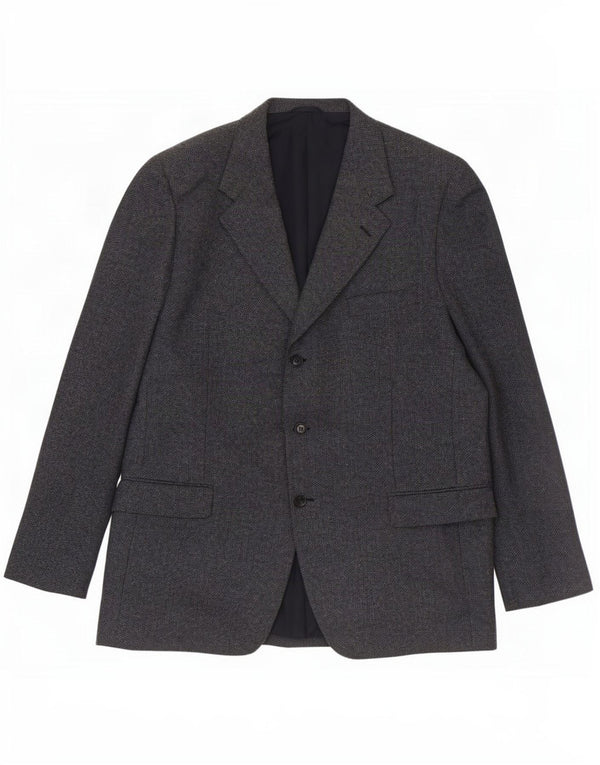 Giacca blazer da uomo a 3 bottoni Cerruti 1881 IT 54 2XL Lana blu navy