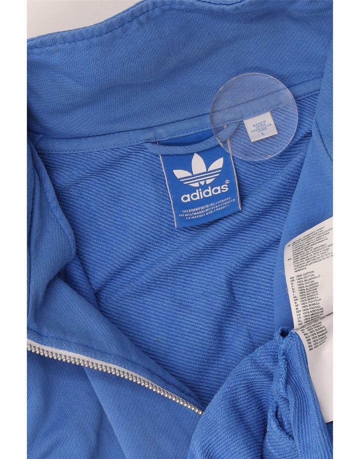 Adidas Giacca da uomo con grafica grafica Giacca grande in cotone blu