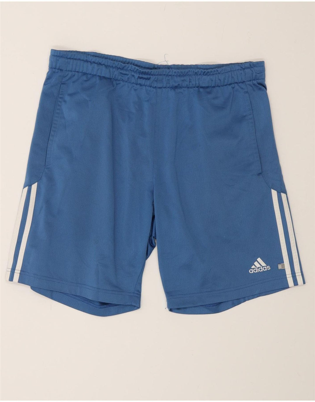 Pantaloncini sportivi da uomo Adidas in poliestere blu medio