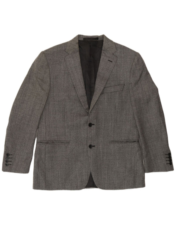 Giacca blazer a 2 bottoni slim fit Marks & Spencer da uomo UK 40 grande nera