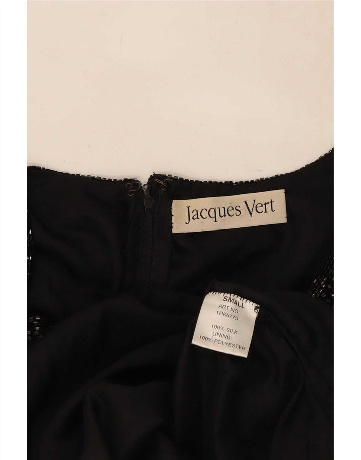 Camicetta da sera con paillettes da donna Jacques Vert Top UK 10 piccola seta nera