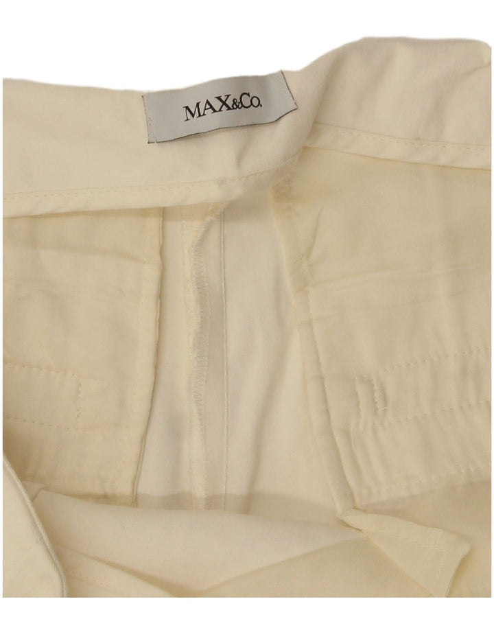 Pantaloni corti affusolati da donna Max & Co. W28 L25 bianco sporco