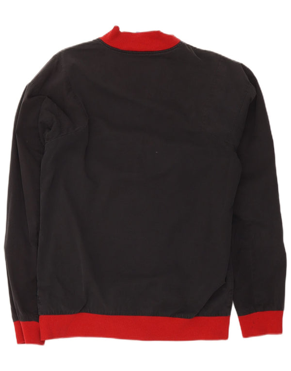 Giacca da ginnastica da uomo Adidas piccola in poliestere color block grigio