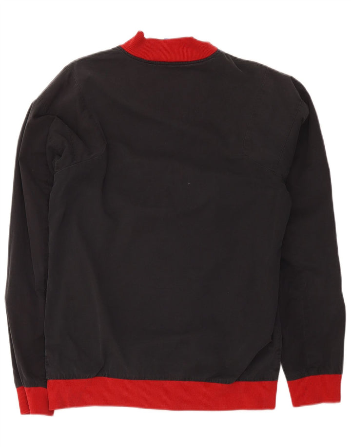 Giacca da ginnastica da uomo Adidas piccola in poliestere color block grigio