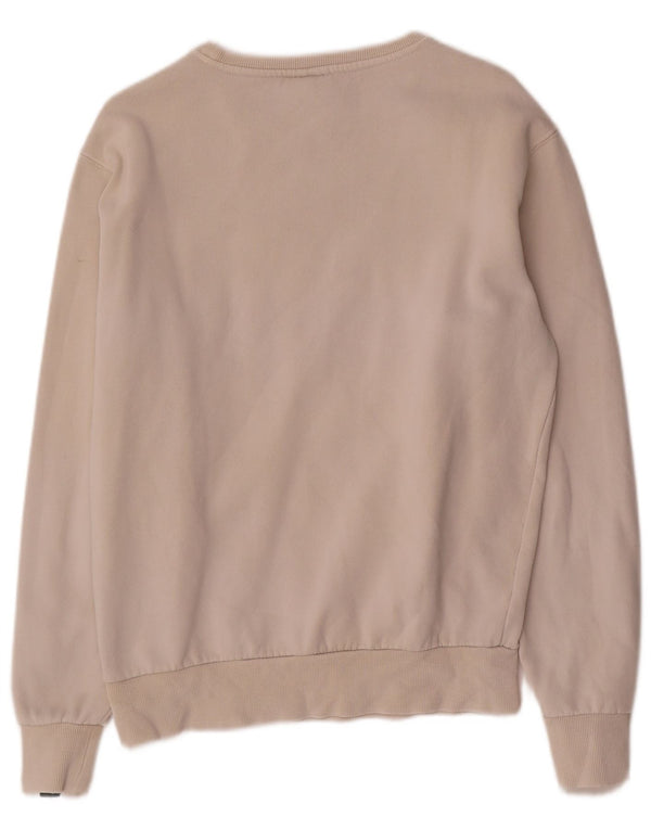 Felpa grafica da donna Ellesse Maglione UK 14 Cotone bianco medio