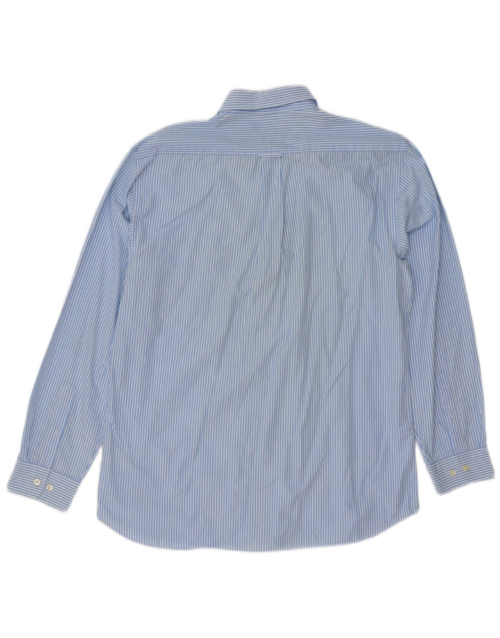 Gant Camicia da Uomo Regular Fit Grande Cotone Gessato Blu