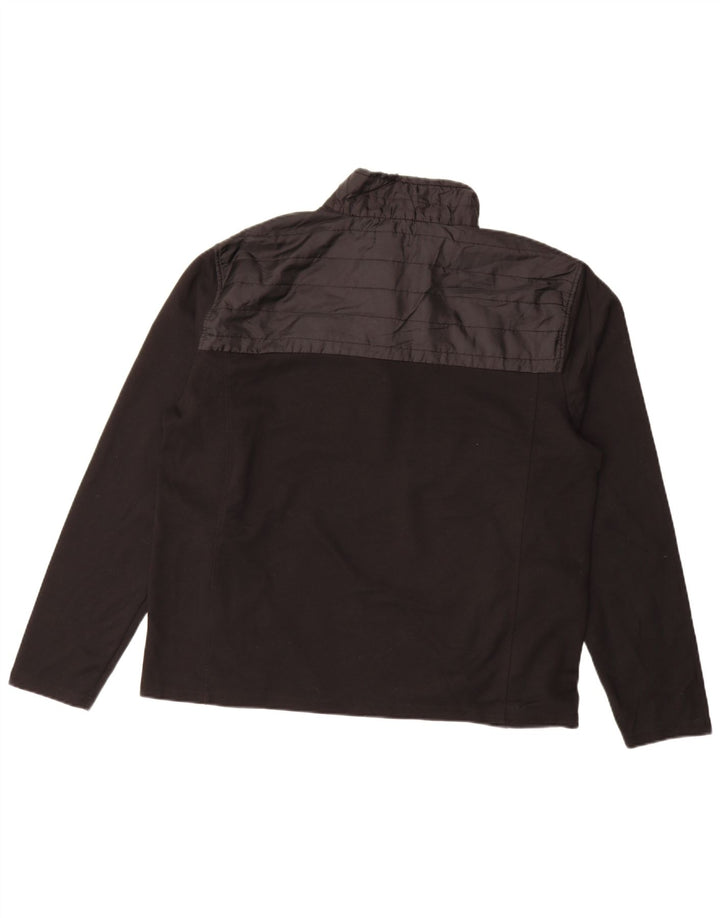 Felpa da uomo con collo con zip Eddie Bauer, maglione XL, poliestere nero