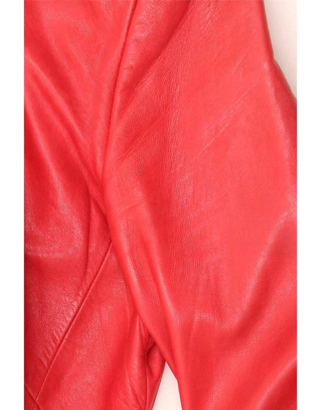 Marc Cain Giacca Blazer in Pelle da Donna a 4 Bottoni US Small Rossa
