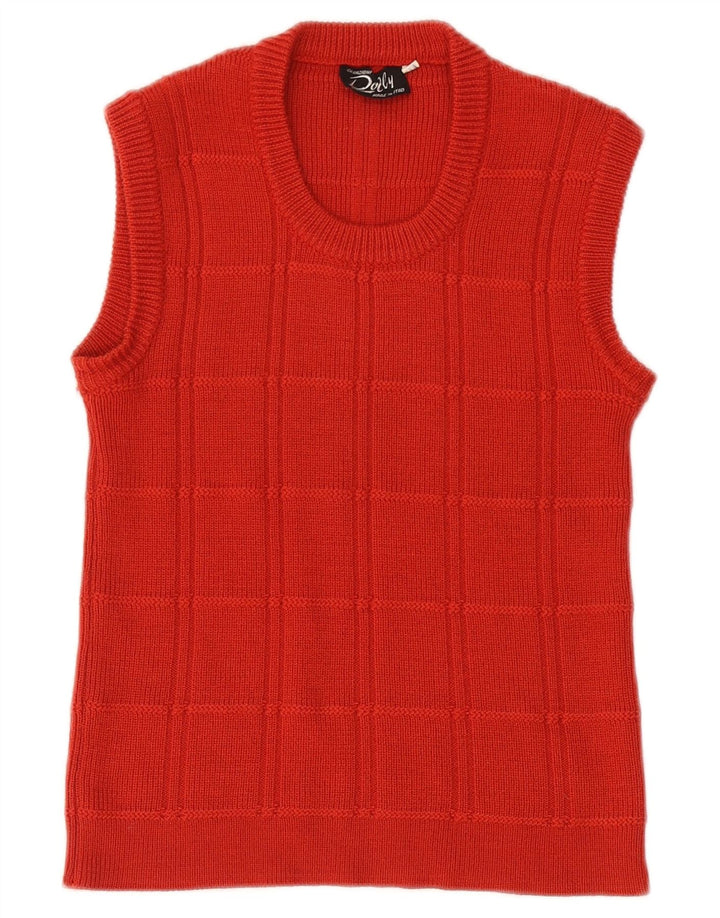 Canotta corta da donna VINTAGE UK 10 piccola rossa