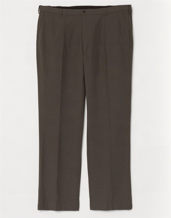 Pantaloni da abito vestibilità regolare Marks & Spencer da uomo W42 L33 poliestere grigio