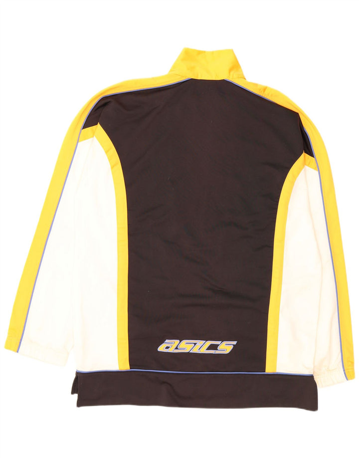 Giacca da tuta grafica ASICS da uomo XL in poliestere color block nero