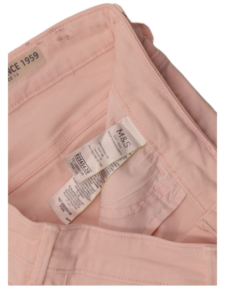 Pantaloncini di jeans da donna Marks & Spencer UK 12 medi W30 cotone rosa