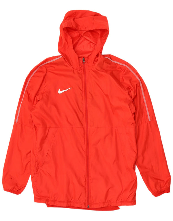 Giacca antipioggia con cappuccio Nike da uomo UK 40 Large Rosso Poliestere