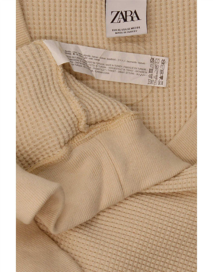 Canottiera da uomo Zara Canotta XL in cotone beige
