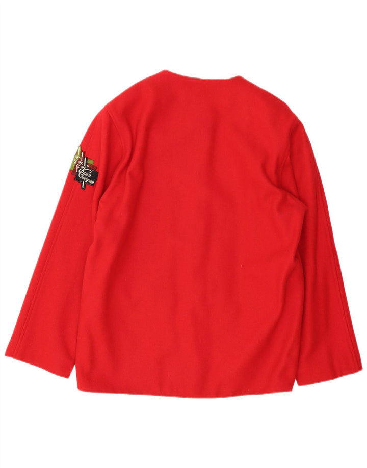 Giacca blazer vintage da donna a 5 bottoni UK 14 rossa media