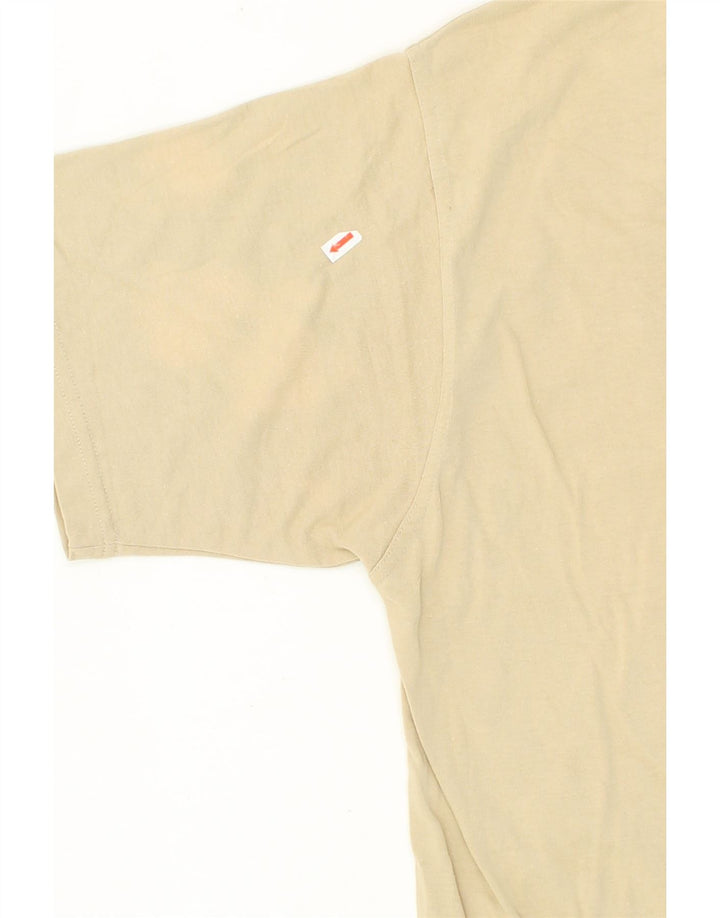 REEBOK Mens Graphic Polo Shirt Small Beige Cotton Vintage Reebok and Second-Hand Reebok from Messina Hembry 