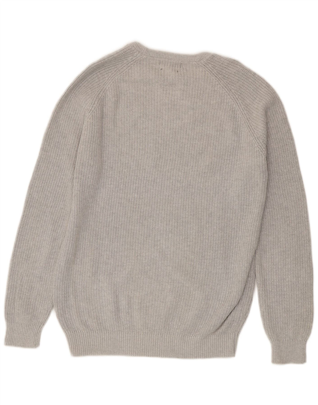 Maglione ZARA da uomo girocollo grande in cotone grigio
