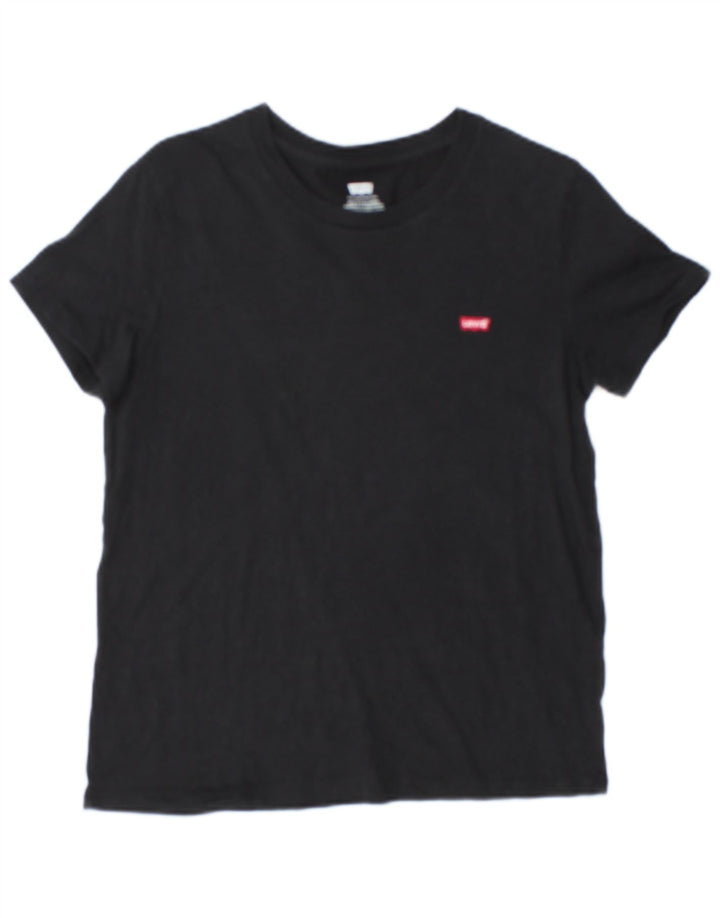 T-shirt oversize da donna Levi's UK 10 piccola in cotone nero