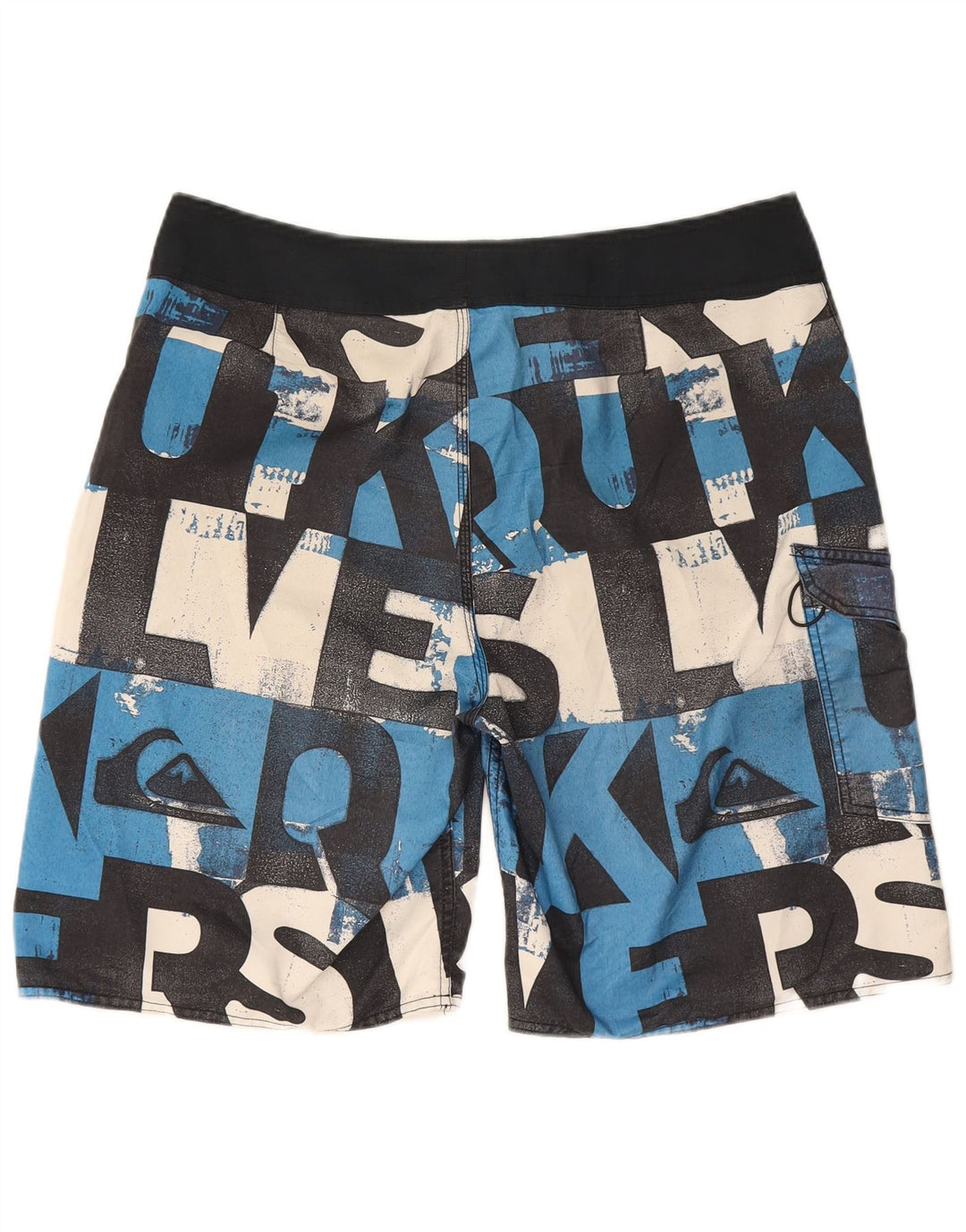 Pantaloncini da bagno grafici da uomo Quiksilver grandi in poliestere nero