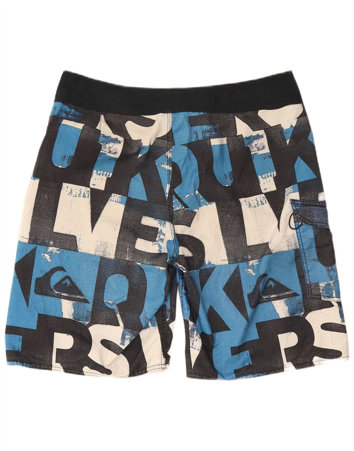 Pantaloncini da bagno grafici da uomo Quiksilver grandi in poliestere nero