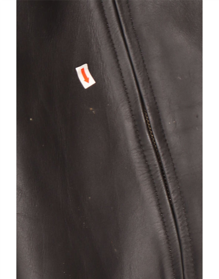 Giacca in pelle da uomo VINTAGE UK 42 XL Pelle color block nera