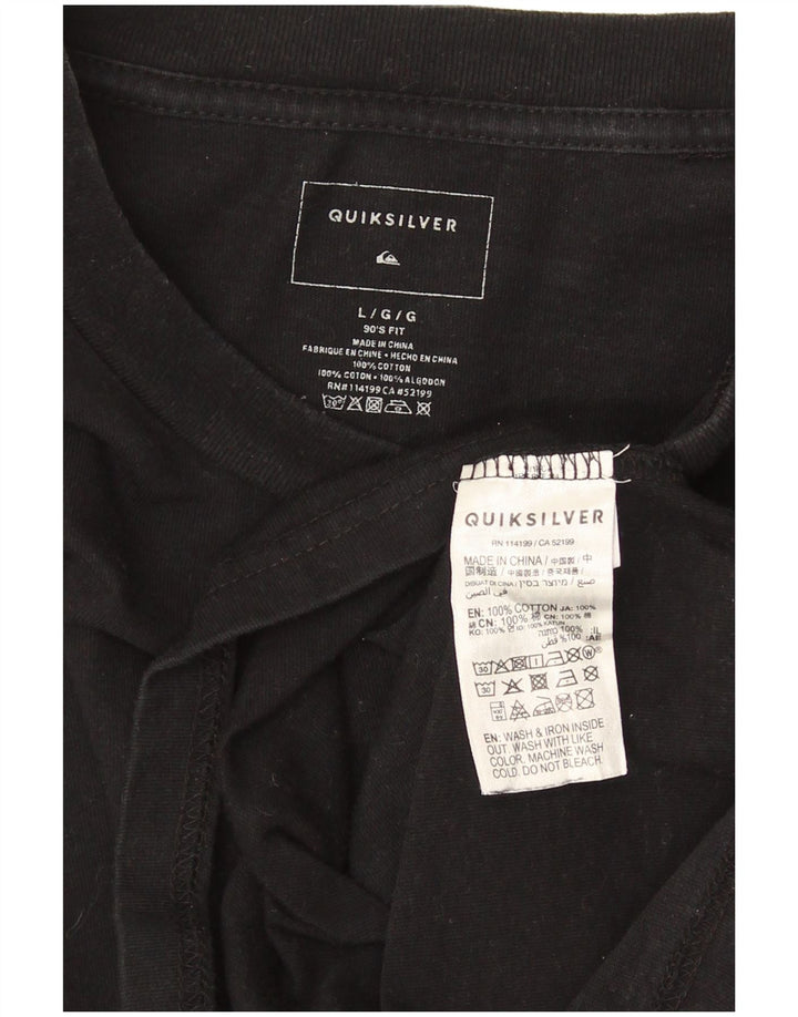 T-shirt da uomo QUIKSILVER Top grande in cotone nero