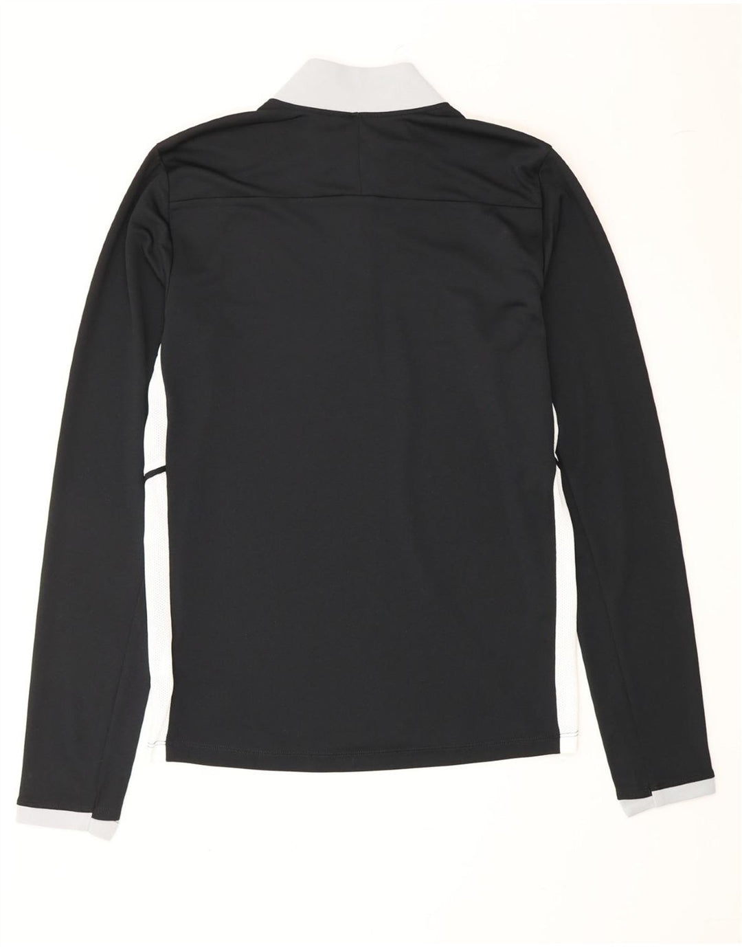 NIKE Mens Dri Fit Zip Neck Pullover Tracksuit Top Small Black Colourblock