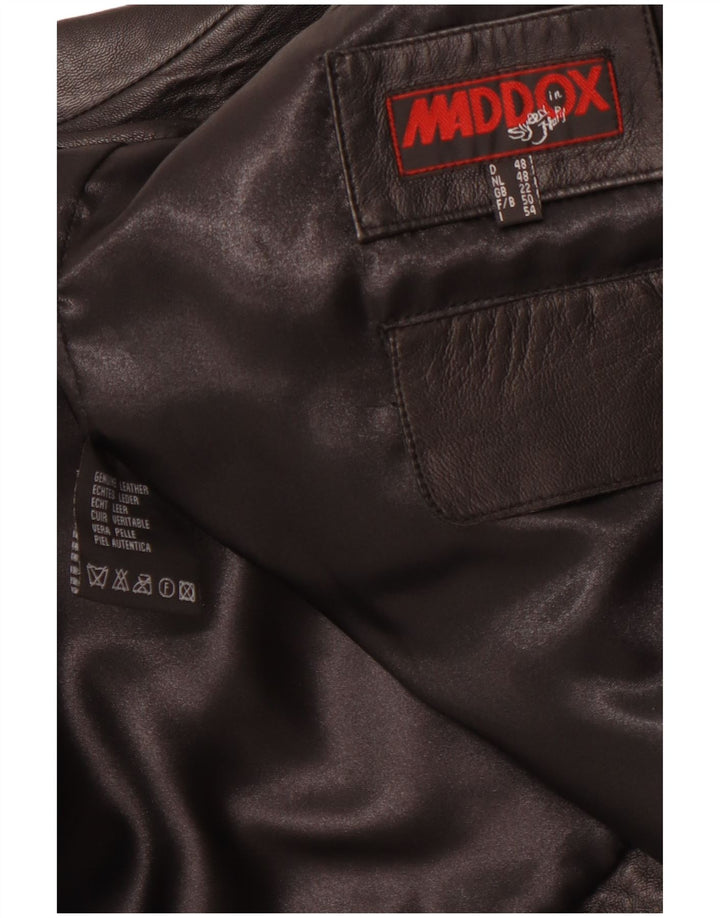 Giacca in pelle da donna MADDOX UK 22 3XL Pelle nera