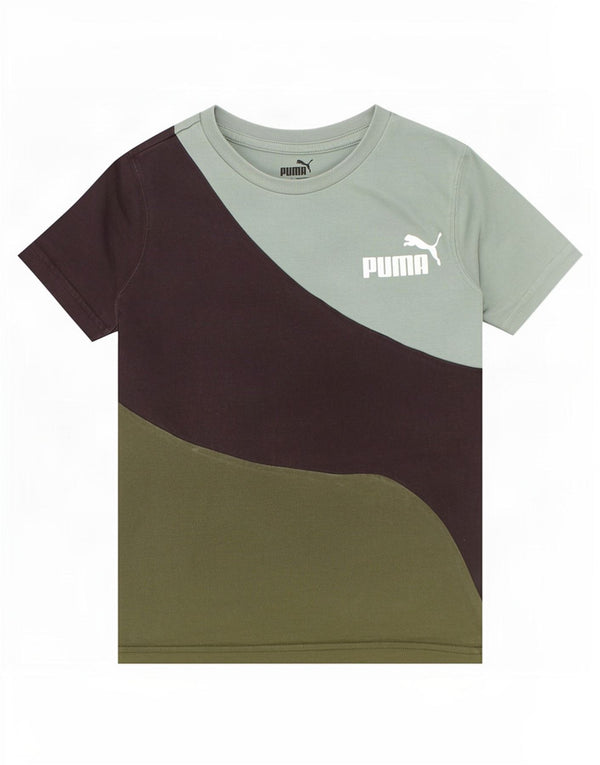 T-shirt grafica Puma da ragazzo, 7-8 anni, colore verde block