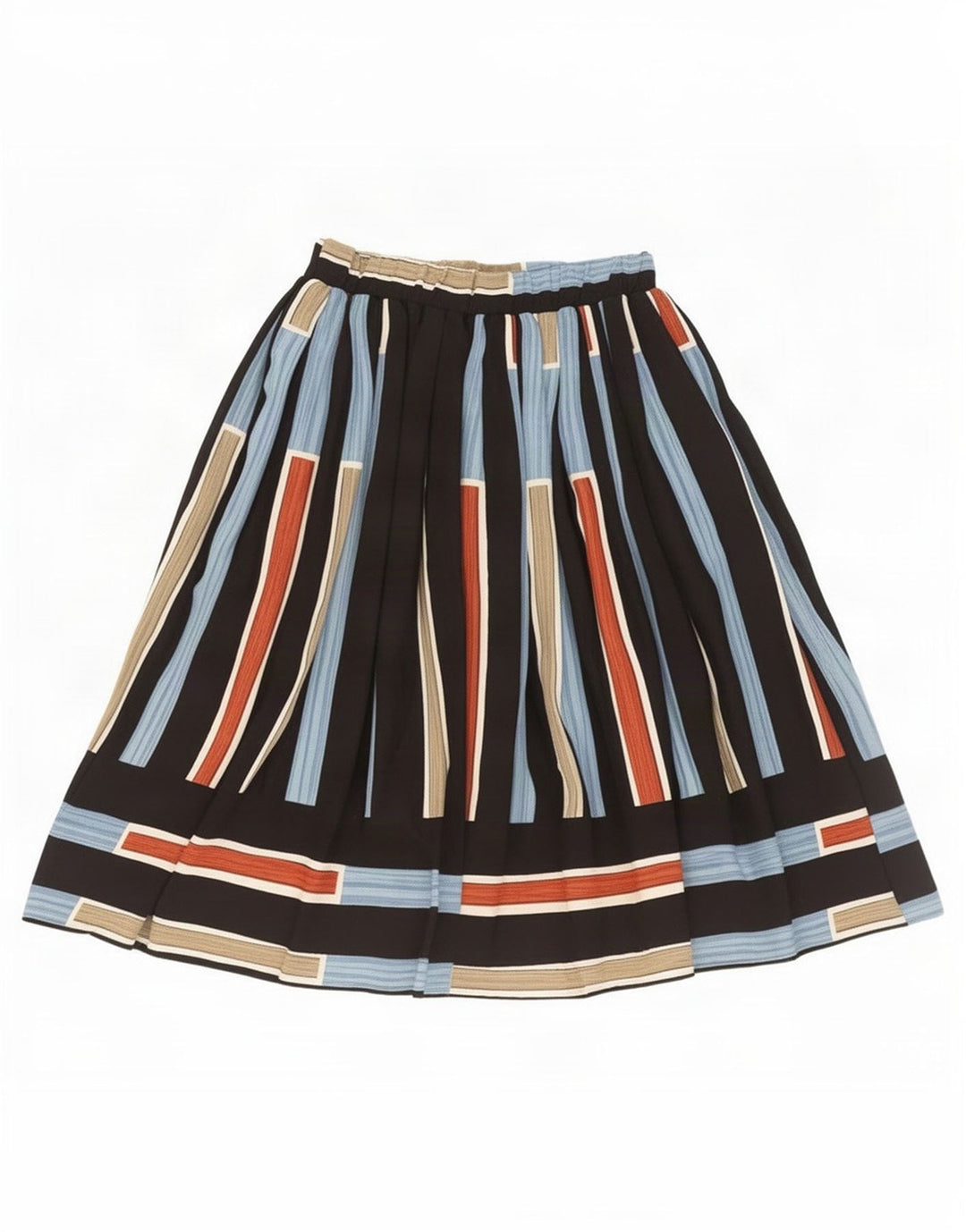 Gonna a trapezio da donna Synonyme IT 42 media W28 a righe multicolore