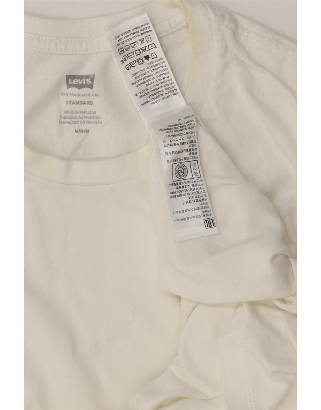 T-shirt Levi's da uomo con vestibilità standard, top in cotone bianco medio